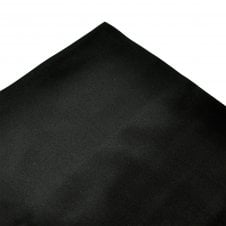 Plain Black Silk Pocket Square