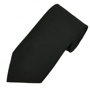 Plain Black Solid Colour Men's Tie