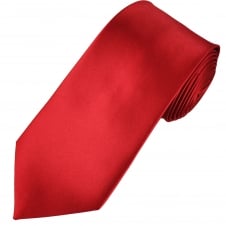 Plain Blood Red Extra Long Tie