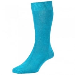 Plain Blue Men's Socks by HJ Hall