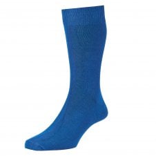 Plain Blue Men's Socks - HJ Hall Supersoft Bamboo Premium Collection