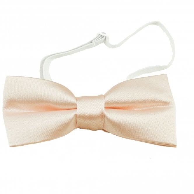 Plain Blush Ivory Boys Bow Tie