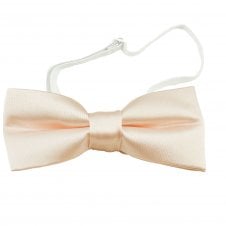 Plain Blush Ivory Boys Bow Tie