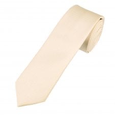 Plain Blush Ivory Ribbed Boys Tie