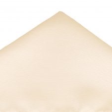 Plain Blush Ivory Ribbed Pocket Square Handkerchief