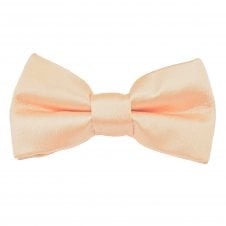 Plain Blush Peach Boys Bow Tie