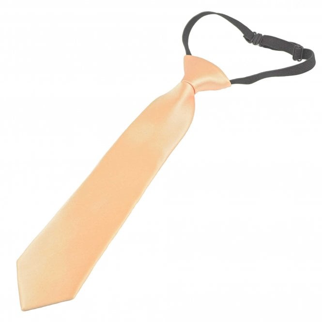 Plain Blush Peach Boys Tie - 6 Months to 4 Years