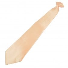 Plain Blush Peach Clip On Tie