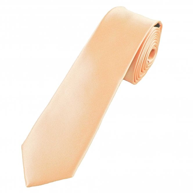 Plain Blush Peach Men's Skinny Tie