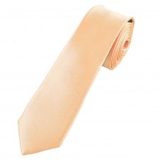 Plain Blush Peach Men's Skinny Tie