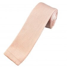 Plain Blush Pink Men's Knitted Tie