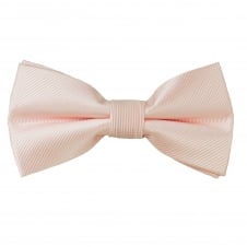 Plain Blush Ribbed Men's Bow Tie