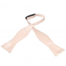 Plain Blush Ribbed Men's Self Tie Bow Tie