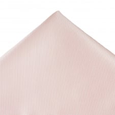 Plain Blush Ribbed Pocket Square Handkerchief