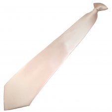 Plain Blush Rose Pink Clip-On Tie