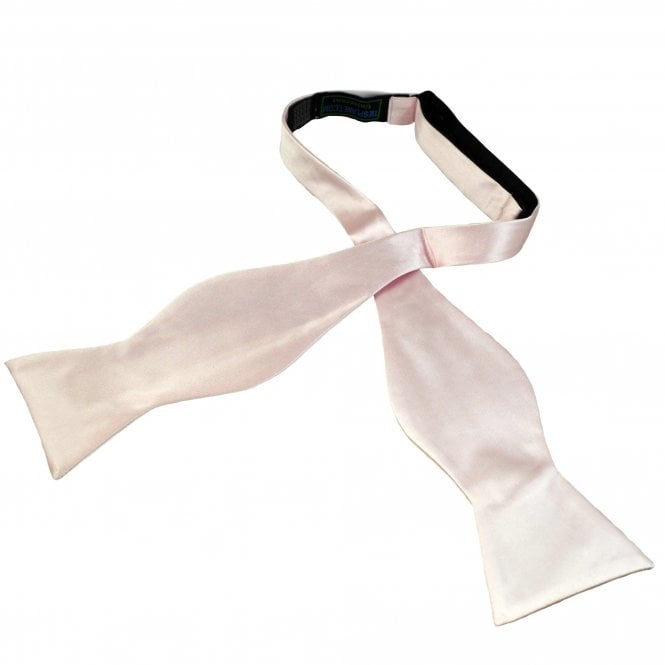 Plain Blush Rose Pink Self Tie Bow Tie
