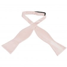 Plain Blush Self Tie Bow Tie