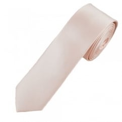 Plain Blush Skinny Tie