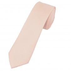 Plain Blush Textured Men's Skinny Tie