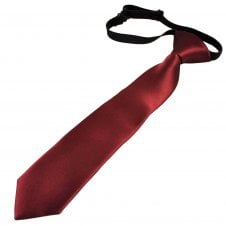 Plain  Bordeaux Wine Red Boys Tie - 6 Months to 4 Years