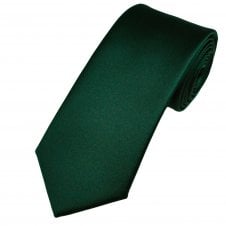 Plain Bottle Green Men's Extra Long Tie