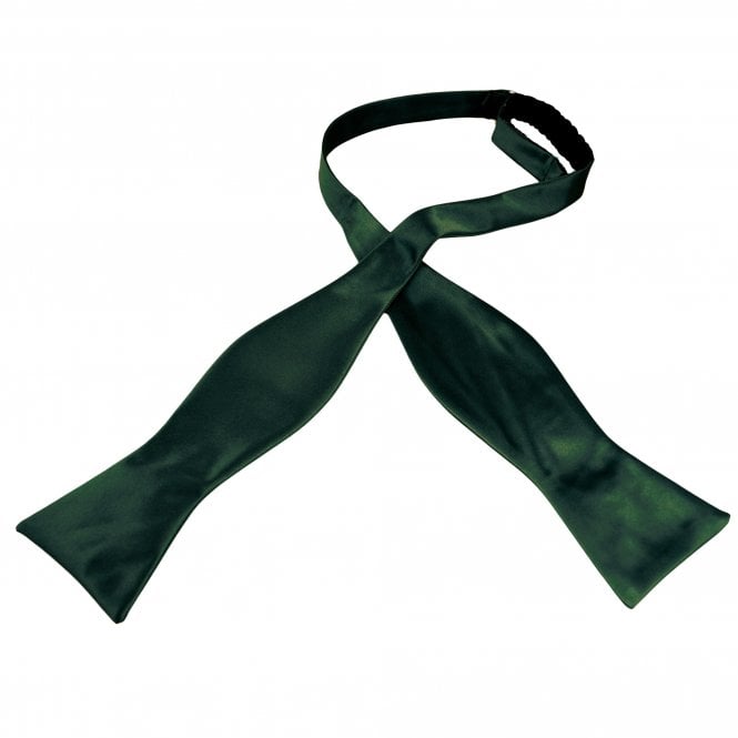 Plain Bottle Green Men's Self Tie Bow Tie
