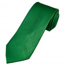 Plain Bottle Green Men's Silk Tie