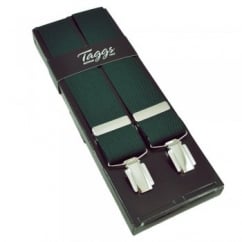 Plain Bottle Green Men's Trouser Braces