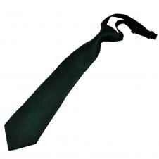 Plain Bottle Green Textured Boys Tie - 6 Months to 4 Years