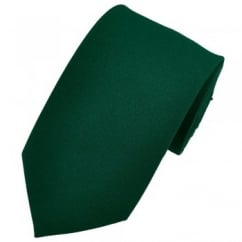 Plain Bottle Green Tie - Matte Finish