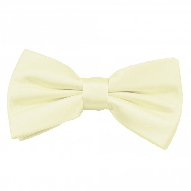 Plain Bright Cream Men's Bow Tie