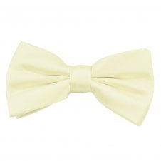 Plain Bright Cream Men's Bow Tie