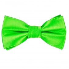 Plain Bright Green Boys Bow Tie