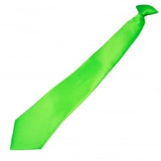 Plain Bright Green Clip-On Tie