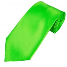 Plain Bright Green Extra Long Tie