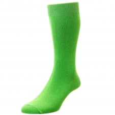 Plain Bright Green Men's Socks By HJ Hall
