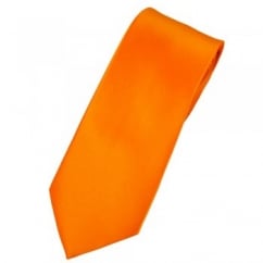 Plain Bright Orange 7cm Narrow Tie