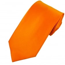 Plain Bright Orange Extra Long Tie