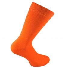 Plain Bright Orange Men's Socks