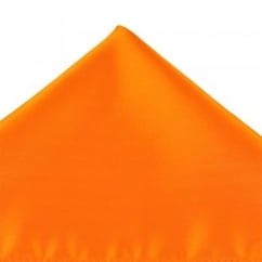 Plain Bright Orange Pocket Square Handkerchief