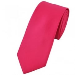 Plain Bright Pink 6cm Skinny Tie