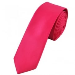 Plain Bright Pink Skinny Tie