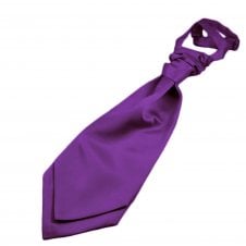 Plain Bright Purple Men's Scrunchie Wedding Cravat