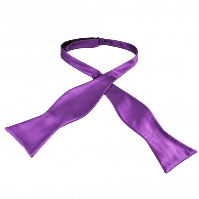 Plain Bright Purple Self Tie Bow Tie