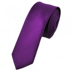 Plain Bright Purple Skinny Tie