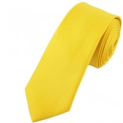 Plain Bright Yellow 6cm Skinny Tie