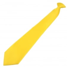 Plain Bright Yellow Clip-On Tie