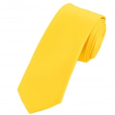 Plain Bright Yellow Extra Long Tie