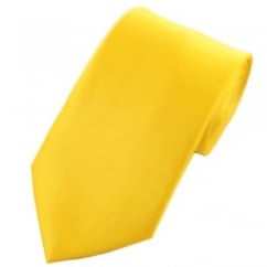 Plain Bright Yellow Satin Tie