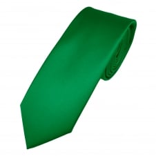 Plain British Racing Green Boys Skinny Tie
